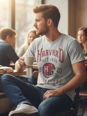 Veritas Gray and Red Graphic T-Shirt